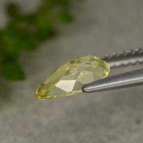 0.84캐럿 천연 레몬 쿼츠, 배 모양, 8.6×5.8 mm, VVS-VS