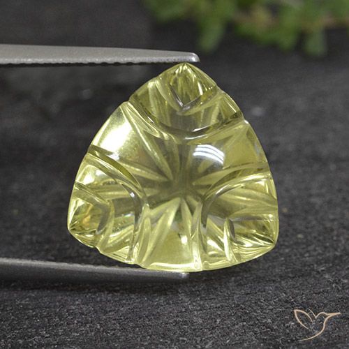 6.90ct 자연스러운 연노랑 석영, 일조, 투명한