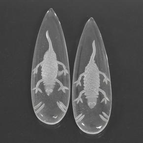 29.12캐럿 천연 클리어 화이트 석영 보석, 배 모양, 투명한