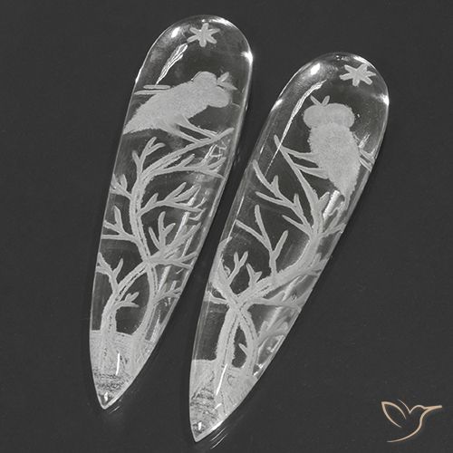 49.95캐럿 천연 클리어 화이트 쿼츠 보석, 배 모양, 51.1×13.3 mm, 투명한