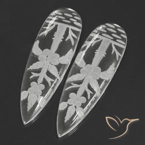 99.30캐럿 천연 클리어 화이트 석영 보석, 배 모양, 투명한