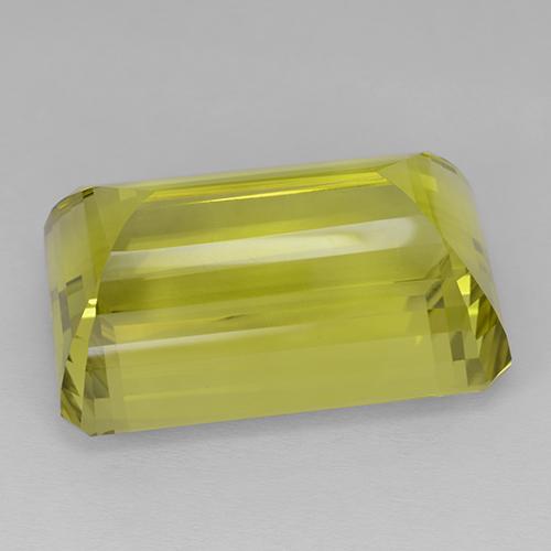 85.92캐럿 천연 옥수수 노란색 쿼츠, 에메랄드 컷, 31.6×19.2 mm, IF