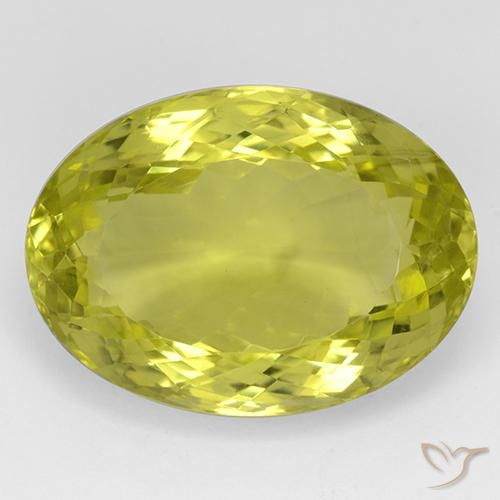 42.16ct 자연스러운 옥수수 노란색 석영, 타원형, IF