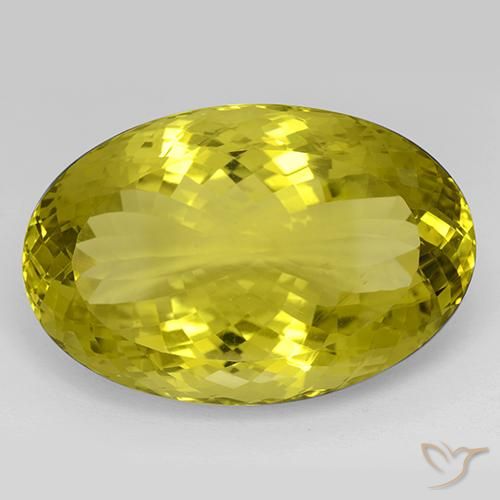 101.00ct 자연스러운 파인애플 옐로우 석영, 타원형, IF