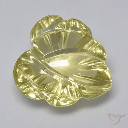 4.94ct 자연스러운 녹황색 석영, 팬시한, 투명한