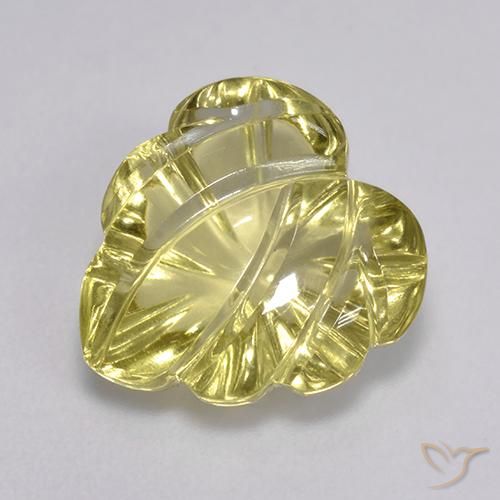 4.87ct 자연스러운 라이트 골든 옐로우 석영, 팬시한, 투명한