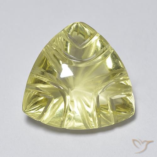 6.45ct 자연스러운 연노랑 석영, 일조, 투명한