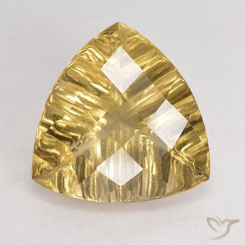 5.91ct 자연스러운 라이트 골든 옐로우 석영, 일조, VVS-VS