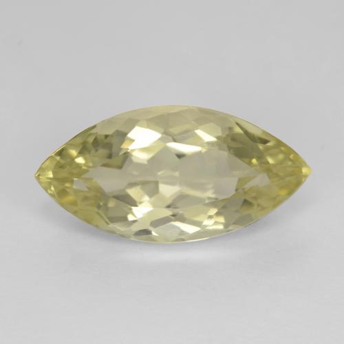 5.31캐럿 천연 옅은 노랑 쿼츠, 마퀴즈, 17.7×8.9 mm, VVS-VS