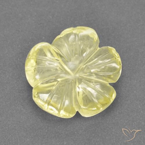 2.63ct 자연스러운 라구나 옐로우 석영, 플라워 컷, 투명한