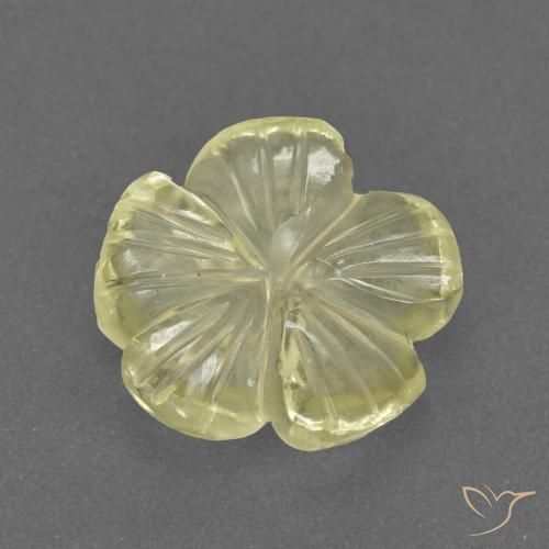 2.73ct 자연스러운 라구나 옐로우 석영, 플라워 컷, 투명한