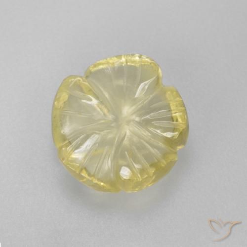 2.69ct 자연스러운 연노랑 석영, 플라워 컷, 투명한