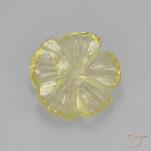 2.70ct 자연스러운 라구나 옐로우 석영, 플라워 컷, 투명한