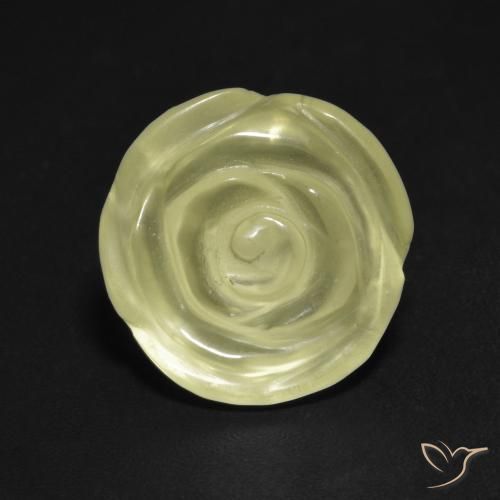 7.82ct 자연스러운 연노랑 석영, 플라워 컷, 투명한