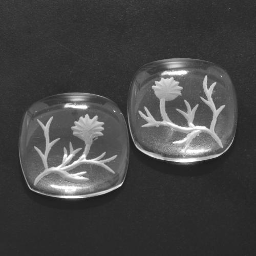 24.46캐럿 천연 클리어 화이트 쿼츠 보석, 멋진 모양, 19.1×19.1 mm, 투명한