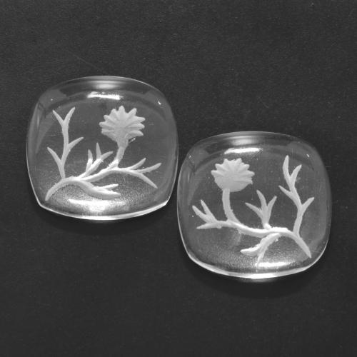 24.46캐럿 천연 클리어 화이트 쿼츠 보석, 멋진 모양, 19.1×19.1 mm, 투명한