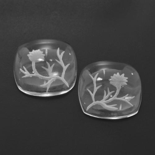 24.46캐럿 천연 클리어 화이트 쿼츠 보석, 멋진 모양, 19.1×19.1 mm, 투명한