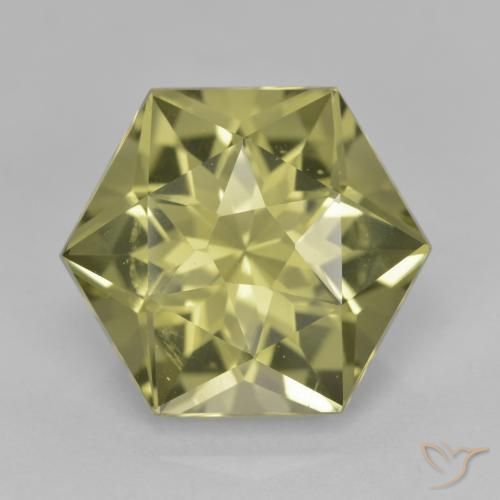 7.91ct 자연스러운 녹황색 석영, 팬시한, VVS