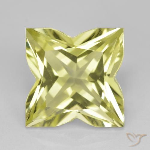 7.46ct 자연스러운 연한 녹황색 석영, 팬시한, VVS