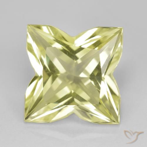 6.97ct 자연스러운 연한 녹황색 석영, 팬시한, VVS