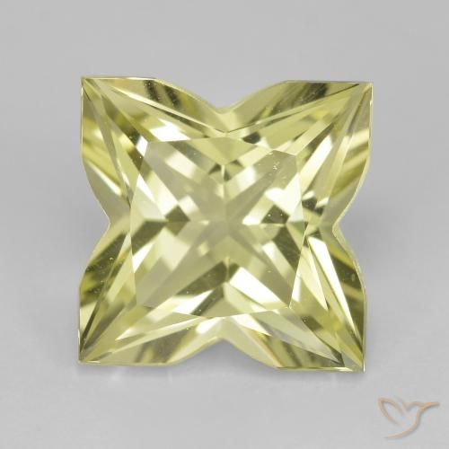 4.25ct 자연스러운 연한 녹황색 석영, 팬시한, VVS