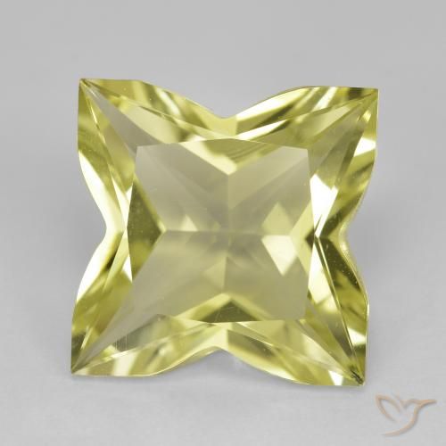 6.88ct 자연스러운 미디엄 옐로우 석영, 팬시한, VVS