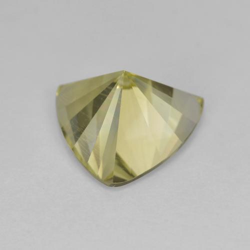 2.07캐럿 천연 담황색 쿼츠, 트릴리언, 10.1×9.9 mm, VVS-VS