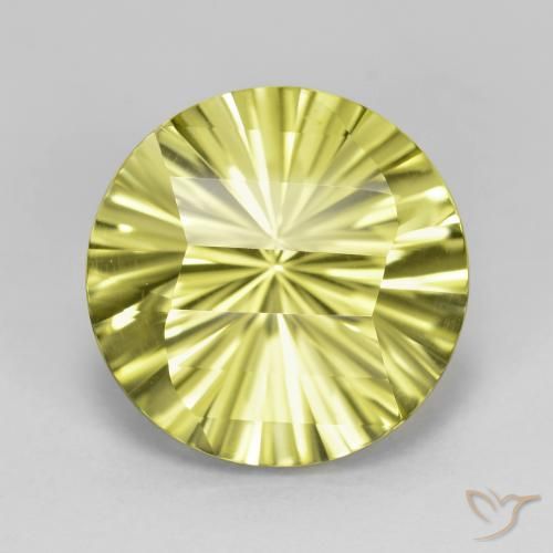 8.95ct 자연스러운 녹황색 석영, 둥근, VVS