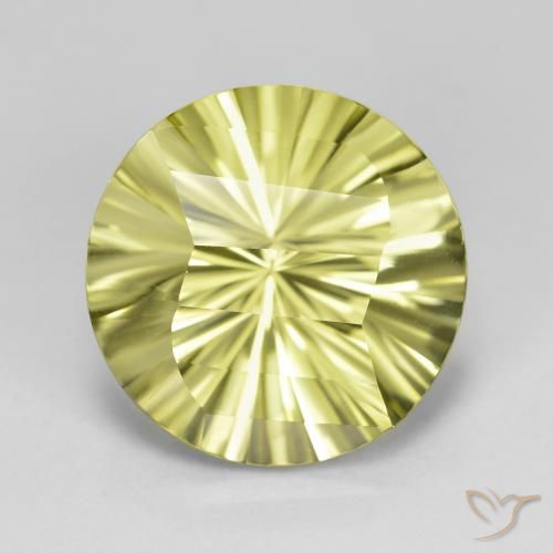 8.65ct 자연스러운 미디엄 옐로우 석영, 둥근, VVS