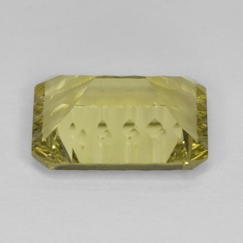9.22캐럿 천연 녹빛 옐로우 쿼츠, 에메랄드 컷, 16×11.8 mm, VVS