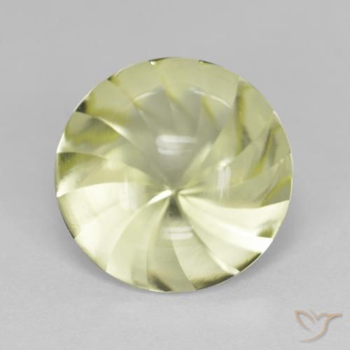 5.59ct 자연스러운 미디엄 옐로우 석영, 둥근, 투명한
