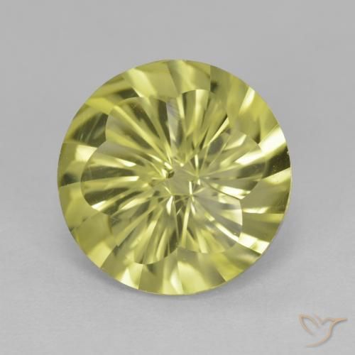 4.90ct 자연스러운 담황색 석영, 둥근, VVS