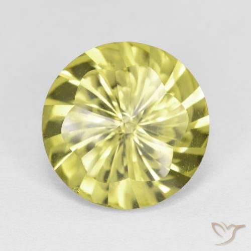 4.90ct 자연스러운 라이트 파인애플 옐로우 석영, 둥근, VVS
