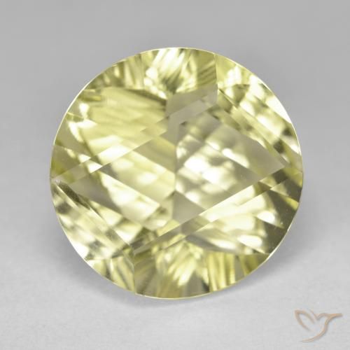 10.70ct 자연스러운 연노랑 석영, 둥근, VVS