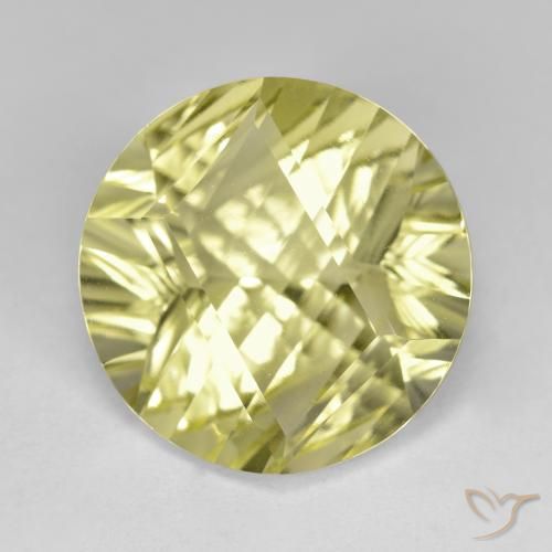 9.92ct 자연스러운 녹황색 석영, 둥근, VVS