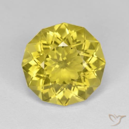 6.05ct 자연스러운 미디엄 옐로우 석영, 팬시한, VVS-VS