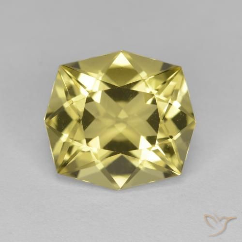 4.71ct 자연스러운 연노랑 석영, 에메랄드 컷, VVS-VS