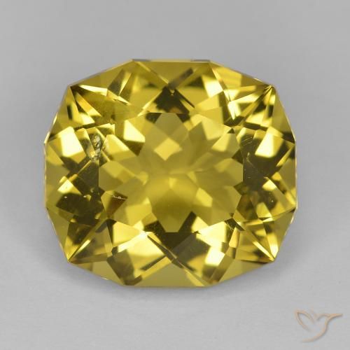 10.54ct 자연스러운 디종 옐로우 석영, 방석, VS