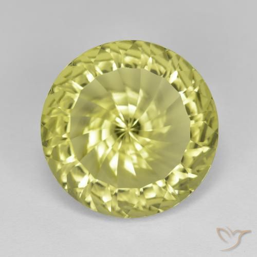 8.00ct 자연스러운 담황색 석영, 둥근, VVS
