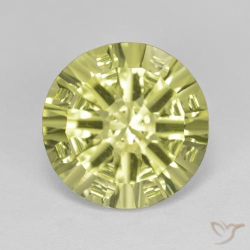 5.35ct 자연스러운 담황색 석영, 둥근, VVS