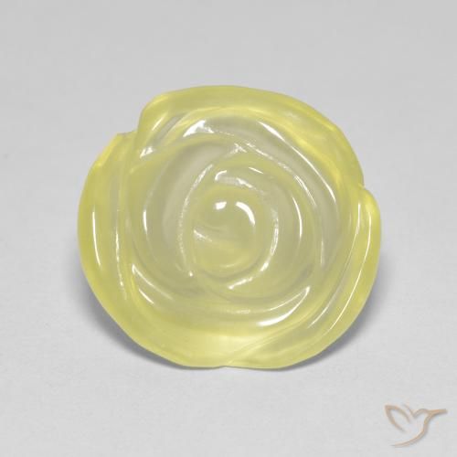8.90ct 자연스러운 라구나 옐로우 석영, 플라워 컷, 투명한