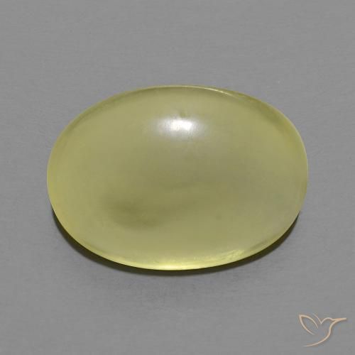 6.92ct 자연스러운 미디엄 옐로우 석영, 타원형, 투명한