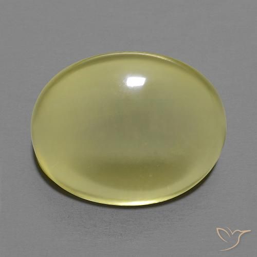 12.44ct 자연스러운 미디엄 옐로우 석영, 타원형, 투명한