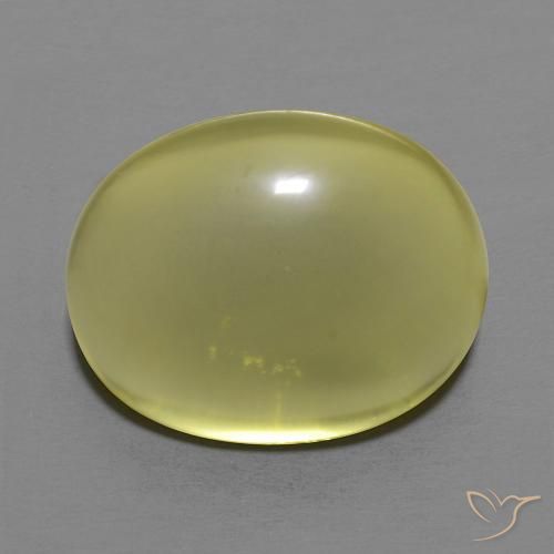 14.84ct 자연스러운 녹황색 석영, 타원형, 투명한