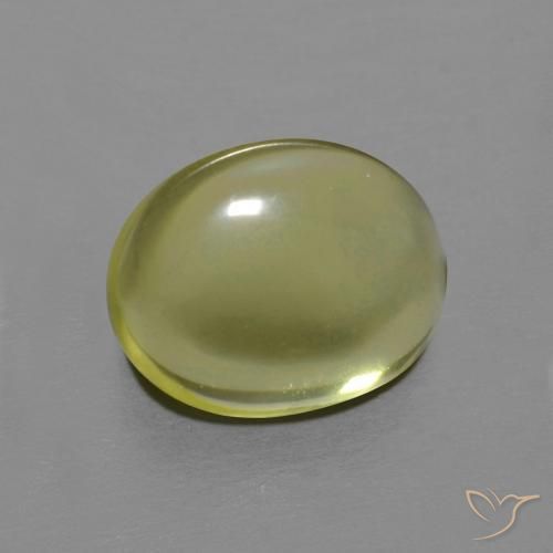 3.82ct 자연스러운 담황색 석영, 타원형, 투명한