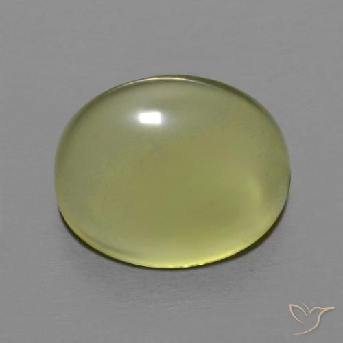 6.23ct 자연스러운 녹황색 석영, 타원형, 투명한