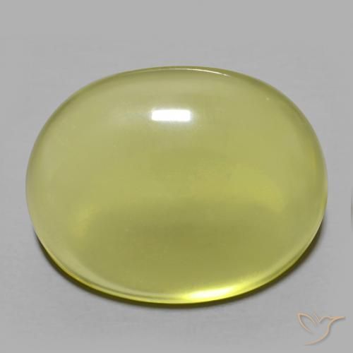 34.53ct 자연스러운 녹황색 석영, 타원형, 투명한
