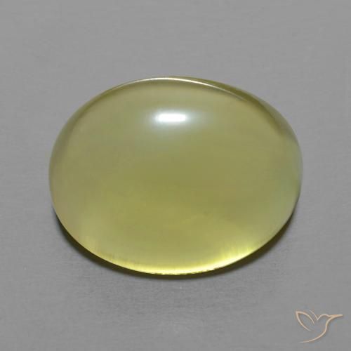 8.68ct 자연스러운 옅은 노랑 석영, 타원형, 투명한