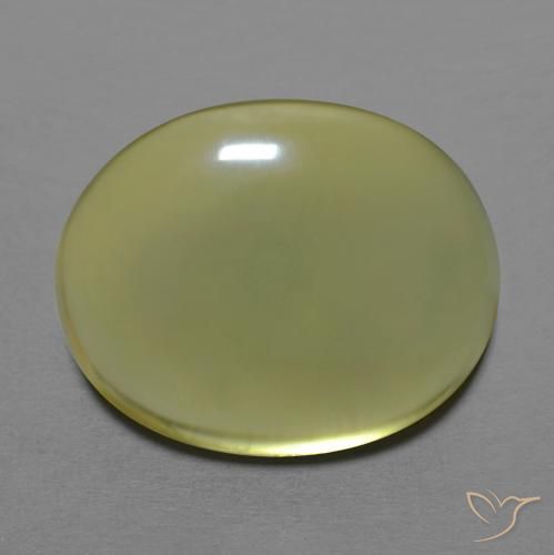 18.04ct 자연스러운 녹황색 석영, 타원형, 투명한