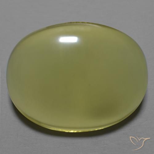 35.42ct 자연스러운 연노랑 석영, 타원형, 투명한